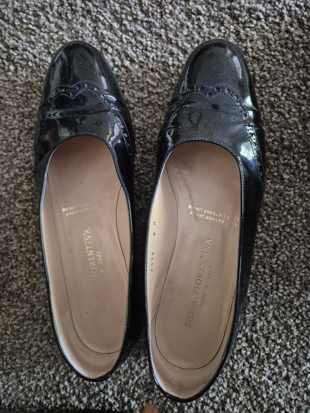 Silvia Fiorentina Black Patent Leather Slip-On Loafers